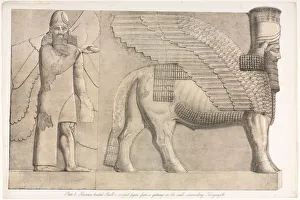 Monuments of Ninevah: Plate 3, Human-headed Bull and Winged Figure... 1853. Creator