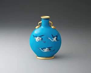 Moon Flask, Stoke-on-Trent, c. 1875. Creator: Minton
