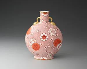 Mintons Prints: Moon Flask, Stoke-on-Trent, c. 1878. Creator: Minton