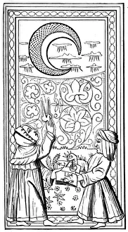 The Moon, tarot card, 14th century, (1870) The Moon, tarot card, 14th century, (1870)
