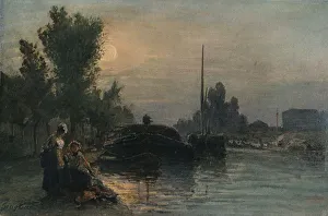 Towpath Prints: Moonlight, c1870, (1903). Artist: Johan Barthold Jongkind