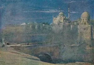 Albert Goodwin Gallery: Moonlight on the Citadel, Cairo, c1890. Artist: Albert Goodwin