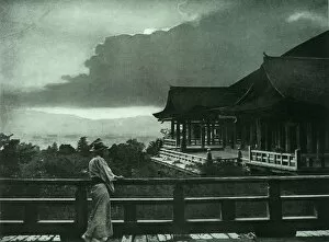 Eaves Gallery: Moonlight at Kiyomizu-Dera, 1910. Creator: Herbert Ponting
