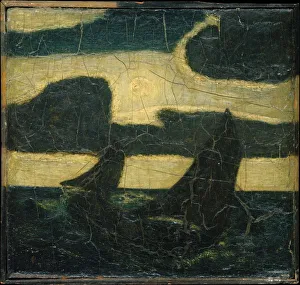 Marine Prints: Moonlight Marine, 1870-90. Creator: Albert Pinkham Ryder