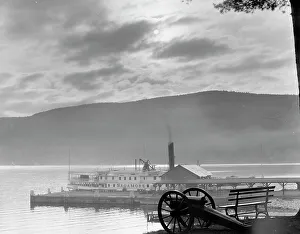 Park Bench Prints: Moonlight from Old Fort William Henry