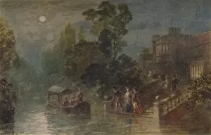 Moonlight: the Terrace, Haddon Hall, 1873, (1935). Artist: George Haydock Dodgson