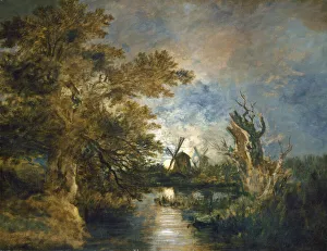John Crome Prints: Moonlight on the Yare, c. 1816 / 1817. Creator: John Crome