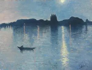 Jean 1867 1953 Prints: The Moonlit Lake, 1888. Creator: Delville, Jean (1867-1953)