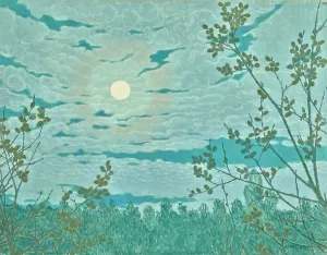 Silence Prints: Moonlit landscape. Creator: Lindh, Bror (1877-1941)