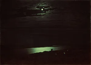 Arkhip Ivanovich 1842 1910 Gallery: Moonlit Night on the Dniepr, 1880. Artist: Kuindzhi, Arkhip Ivanovich (1842-1910)
