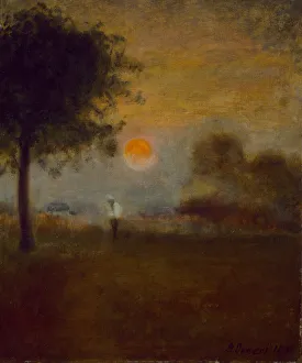 Inness George Prints: Moonrise, 1891. Creator: George Inness