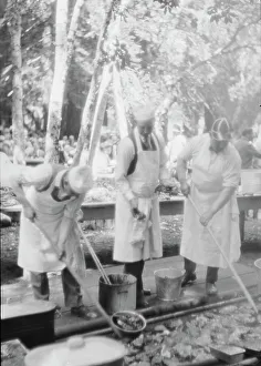 Tending Prints: Moore, George Gordon, barbecue, 1927 Aug. Creator: Arnold Genthe