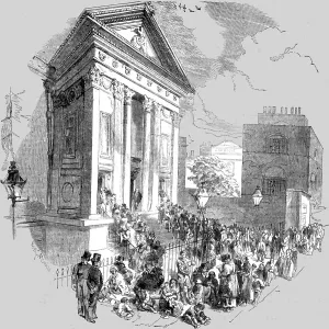 Easter Sunday Prints: Moorfields Chapel; Easter Sunday, 1854. Creator: Unknown