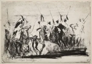 Moorish Lancers, Fantasia, c. 1900. Creator: Arthur E. Schneider