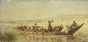 Ziem Felix Prints: Moorish oarsmen at Constantinople