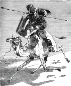 Moorish Warrior; A Ride to Gebel-Mousa, in North-Western Barbary, 1875. Creator: Trorey Blackmore