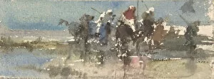 Mariano Fortuny Gallery: Moors on Horseback, ca. 1854-74. Creator: Mariano Jose Maria Bernardo Fortuny y Carbo