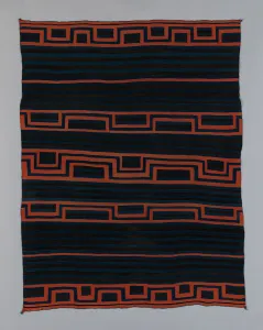 Navaho Prints: Moqui-Style Sarape, Northern Mexico, c. 1870. Creator: Unknown