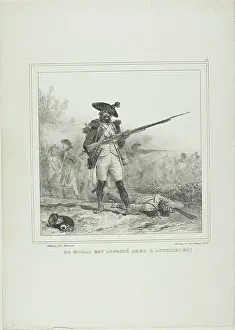 Dishevelled Prints: Morale is Affected by the Austrians!, 1833. Creator: Auguste Raffet