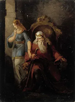 Johan Ludvig Runeberg Prints: Morannal and Oihonna, 1855. Creator: Karl Anders Ekman