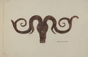 Protestant Gallery: Moravian Hinge, c. 1939. Creator: Franklyn Syres
