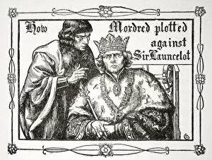 Advice Collection: How Mordred plotted against Sir Launcelot, 1905. Artist: Dora Curtis