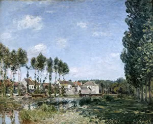 Images Dated 22nd August 2005: Moret, on the Banks of the Loing, 1892. Artist: Alfred Sisley