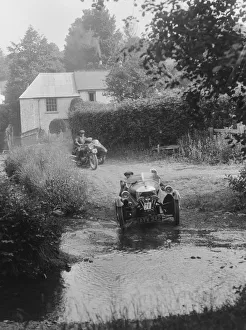 Ford Prints: Morgan 3-wheeler, B&HMC Brighton-Beer Trial, Windout Lane, near Dunsford, Devon, 1934