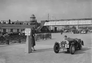 Morgan 4 4 Prints: Morgan 4 / 4 competing in the JCC Rally, Brooklands, Surrey, 1939. Artist: Bill Brunell