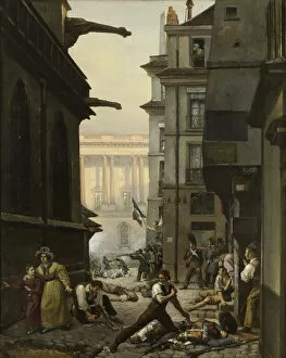 Barricade Collection: By morning on 29 July 1830, 1831. Creator: Carpentier, Paul Claude-Michel (1787-1877)