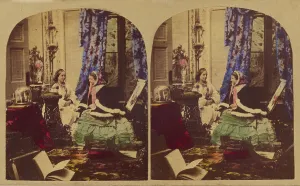 Joseph John Elliott Prints: A Morning Call, June 2, 1857. Creators: London Stereoscopic & Photographic Co