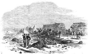 Stores Prints: The Morning after the Explosion at Inkerman Mill, 1856. Creator: Unknown