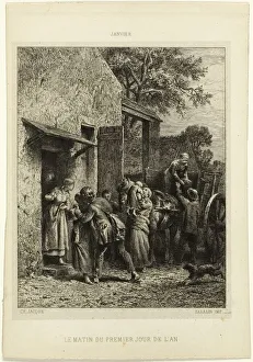 Kiss Gallery: The Morning of the First Day of the Year, c. 1864. Creator: Charles Emile Jacque