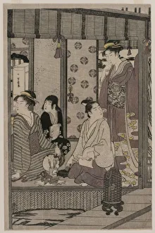 Ch Bunsai Eishi Japanese Gallery: Morning Glory (from the series The Tale of Genji in Elegant Modern Dress), c. 1790