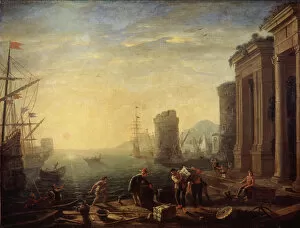 Claude Gallery: Morning in the Harbour, 1630s. Artist: Claude Lorrain