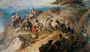 Haag Prints: Morning in the Highlands. The royal family ascending Lochnagar