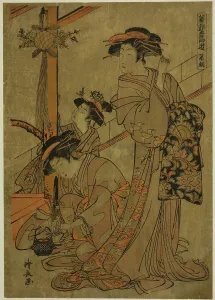 Kiyonaga Torii Prints: Morning of Iris, from the series Five Festivals in the Pleasure Quarters (Hanakuruwa)