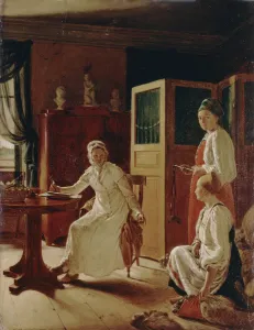 Alexei Gavrilovich 1780 1847 Gallery: Morning of the Lady of the Manor, 1823. Artist: Venetsianov, Alexei Gavrilovich (1780-1847)