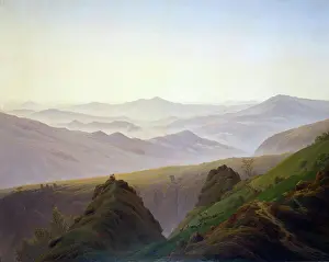 Friedrich Prints: Morning in the Mountains, 1822. Creator: Caspar David Friedrich