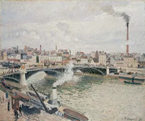 Cloudy Gallery: Morning, An Overcast Day, Rouen, 1896. Creator: Camille Pissarro