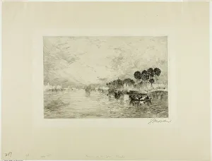 Etchings Prints: Morning on St. John's, Florida, 1886. Creator: Thomas Moran