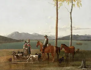 Bavaria Prints: Morning at the Tegernsee, 1827. Creator: Wilhelm von Kobell