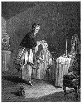 Chardin Prints: The Morning Toilette, (1885)
