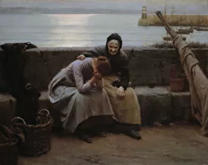 Fishing Village Gallery: Never Morning Wore to Evening but Some Heart Did Break, 1894. Creator: Walter Langley