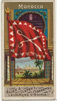 Scissors Prints: Morocco, from Flags of All Nations, Series 1 (N9) for Allen &amp