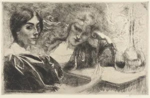 Drugs Prints: The Morphine Addicts (Morphinomanes), 1887. Creator: Besnard, Paul-Albert (1849-1934)