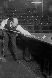 Billiard Table Prints: Morris Brown -- playing pool, between c1910 and c1915. Creator: Bain News Service