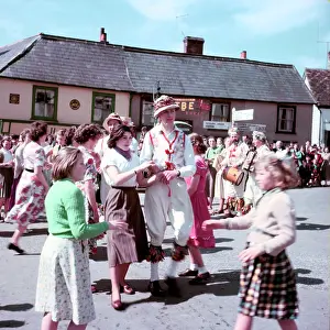 Carnival Prints: Morris dancers at a carnival, c1960s. Creator: Arthur Charles Kirby Ware