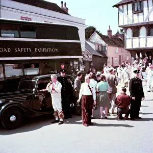 Safety Prints: Morris dancers and policemen at a road safety exhibition