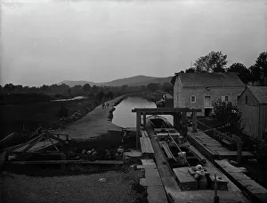 Canals Prints: Morris and Essex Canal at Waterloo, N.J. c1900. Creator: Unknown
